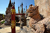 Kakku Pagoda complex. Detail of the stupa inside the cluster of pagodas that make up the complex. Shan State, Burma (Myanmar). 